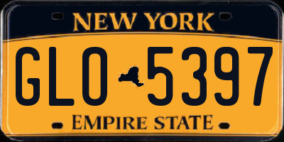 NY license plate GLO5397