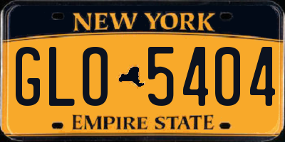 NY license plate GLO5404