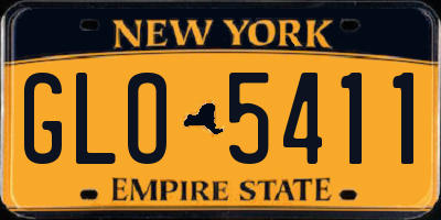 NY license plate GLO5411