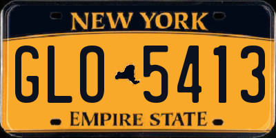 NY license plate GLO5413