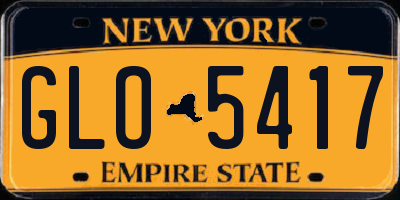NY license plate GLO5417