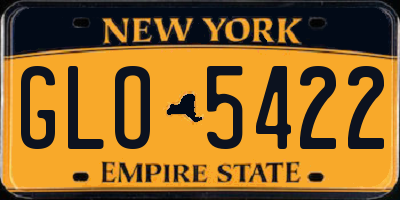 NY license plate GLO5422