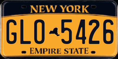 NY license plate GLO5426