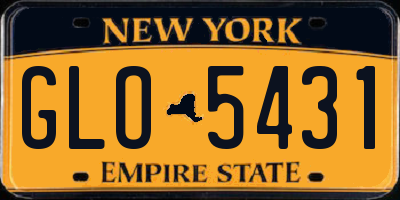 NY license plate GLO5431