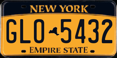 NY license plate GLO5432