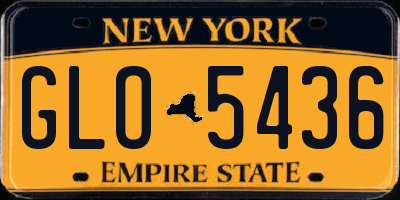 NY license plate GLO5436