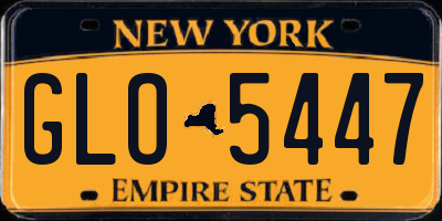NY license plate GLO5447