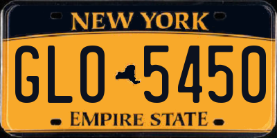 NY license plate GLO5450
