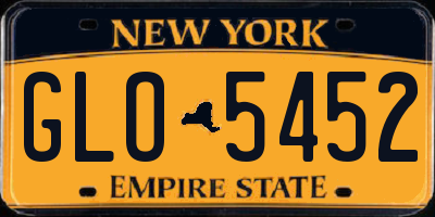 NY license plate GLO5452