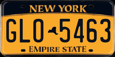 NY license plate GLO5463