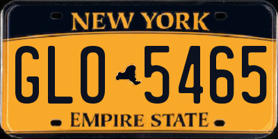 NY license plate GLO5465