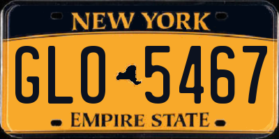 NY license plate GLO5467