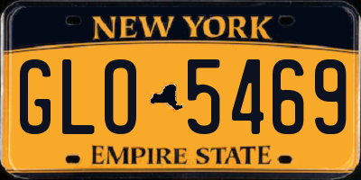 NY license plate GLO5469