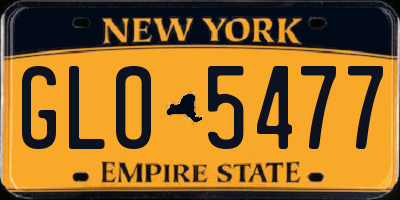 NY license plate GLO5477