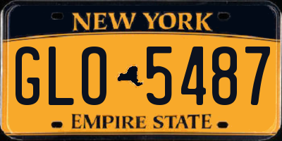 NY license plate GLO5487