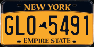 NY license plate GLO5491