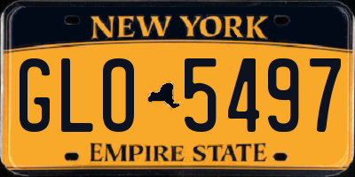 NY license plate GLO5497