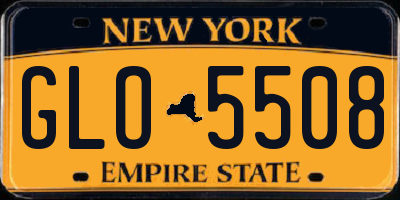 NY license plate GLO5508