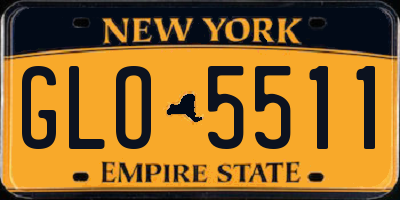 NY license plate GLO5511
