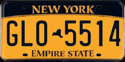 NY license plate GLO5514