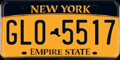 NY license plate GLO5517