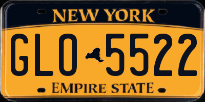NY license plate GLO5522