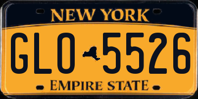 NY license plate GLO5526