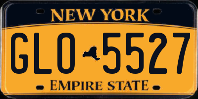 NY license plate GLO5527