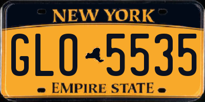 NY license plate GLO5535