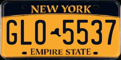 NY license plate GLO5537