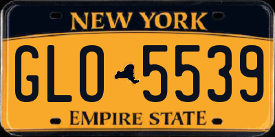 NY license plate GLO5539