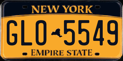 NY license plate GLO5549