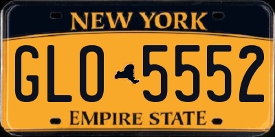 NY license plate GLO5552