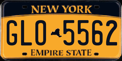 NY license plate GLO5562
