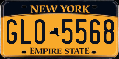 NY license plate GLO5568