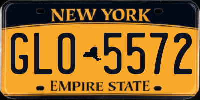 NY license plate GLO5572