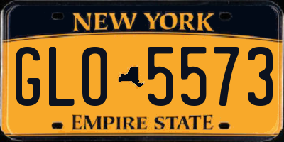 NY license plate GLO5573