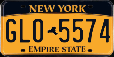 NY license plate GLO5574