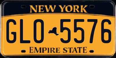 NY license plate GLO5576