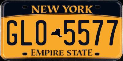 NY license plate GLO5577