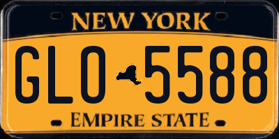 NY license plate GLO5588