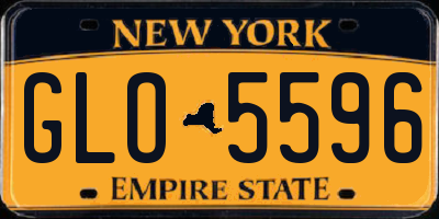 NY license plate GLO5596
