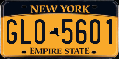 NY license plate GLO5601