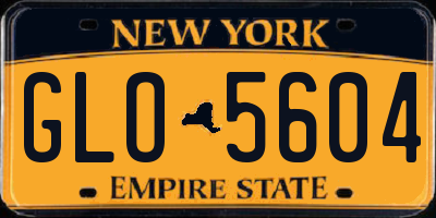 NY license plate GLO5604