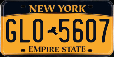 NY license plate GLO5607