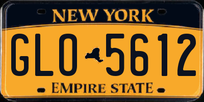 NY license plate GLO5612