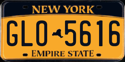 NY license plate GLO5616