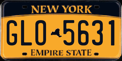 NY license plate GLO5631