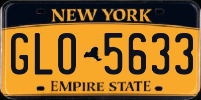 NY license plate GLO5633