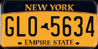 NY license plate GLO5634